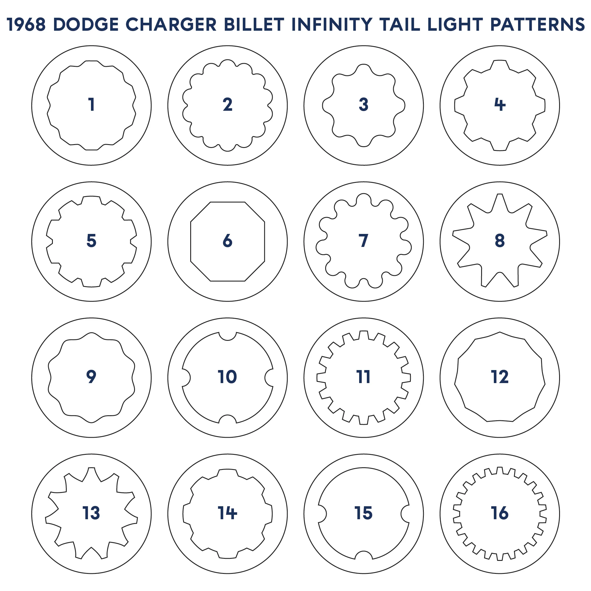 1968 Dodge Charger Billet Infinity Tail Lights - Image 7