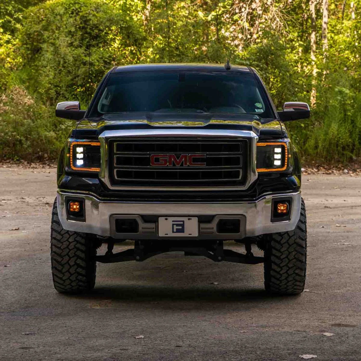 2014 - 2018 GMC Sierra 1500 LED Projector Headlights with Amber DRL (Pair) - Image 3