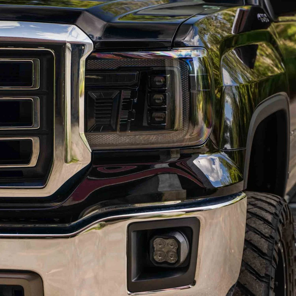 2014 - 2018 GMC Sierra 1500 LED Projector Headlights with Amber DRL (Pair) - Image 4