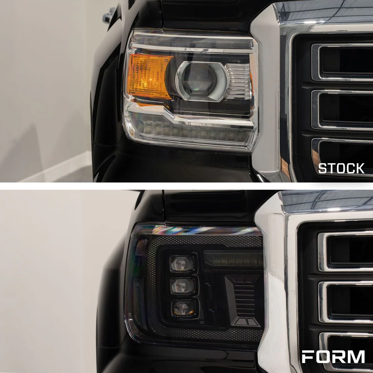 2014 - 2018 GMC Sierra 1500 LED Projector Headlights with Amber DRL (Pair) - Image 6