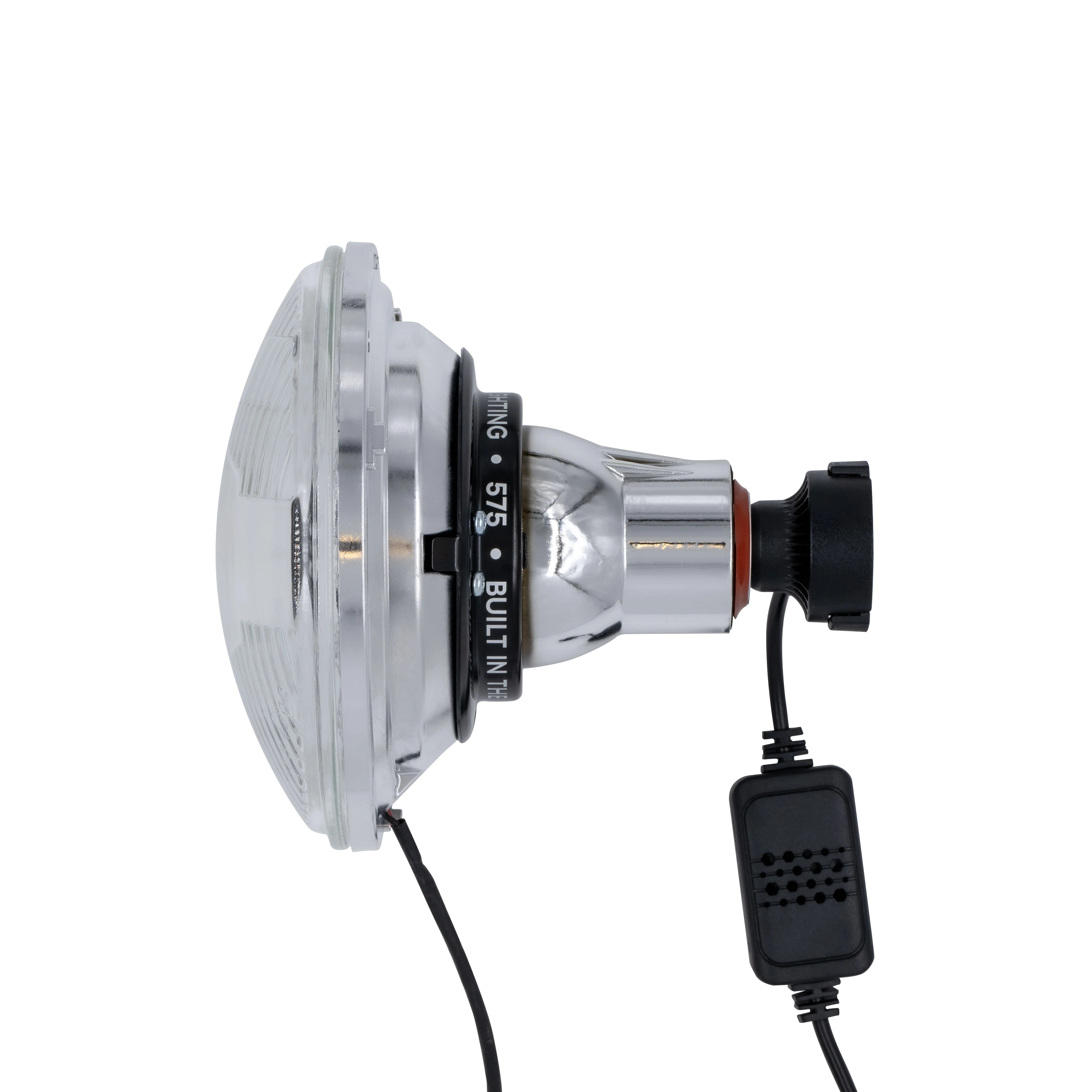 High/Low Beam Chrome 30W LED 575 with Modern Switchback Halo with Original Glass - Image 2