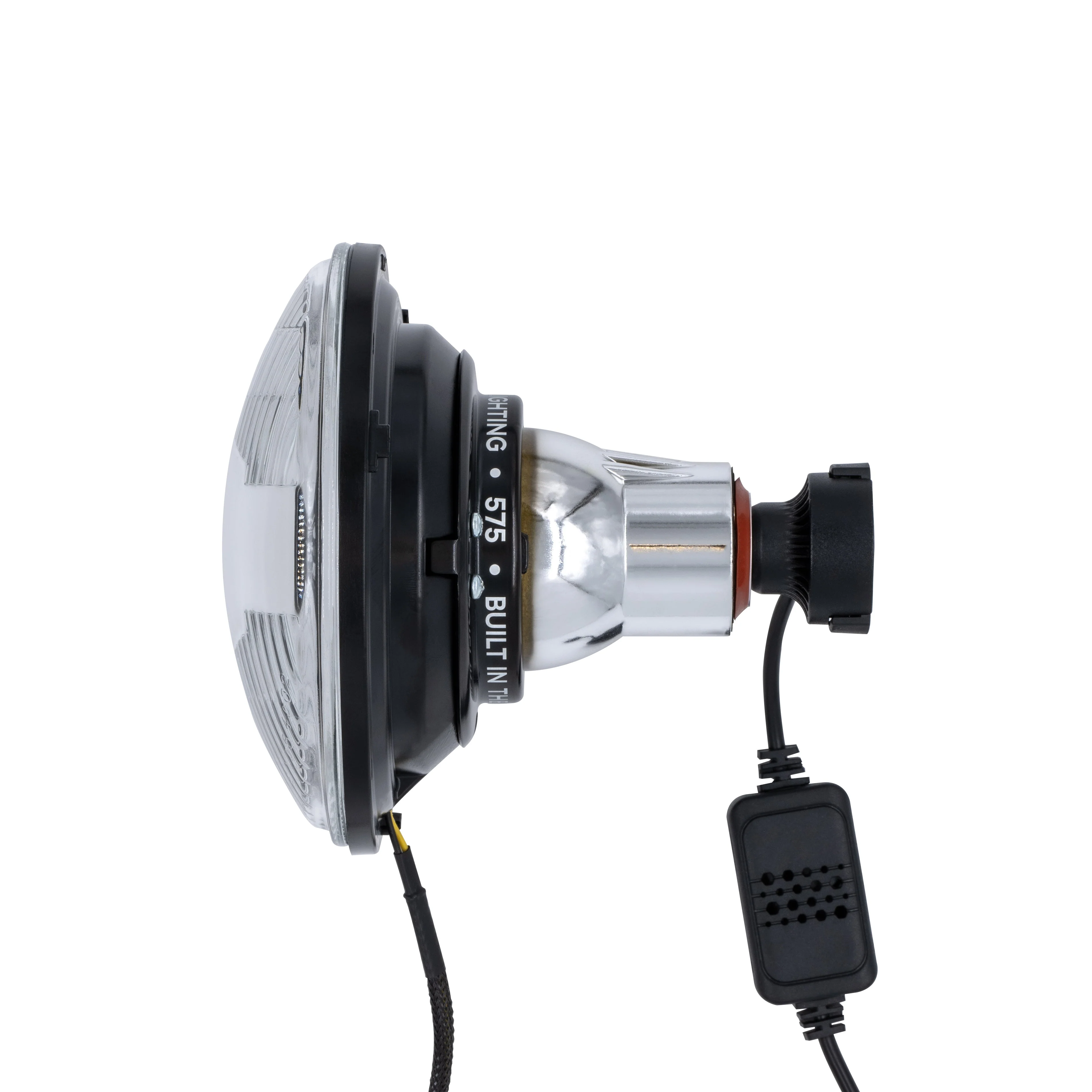 High/Low Beam Black 30W LED 575 with HDR Smoked Switchback Halo with Original Glass - Image 2