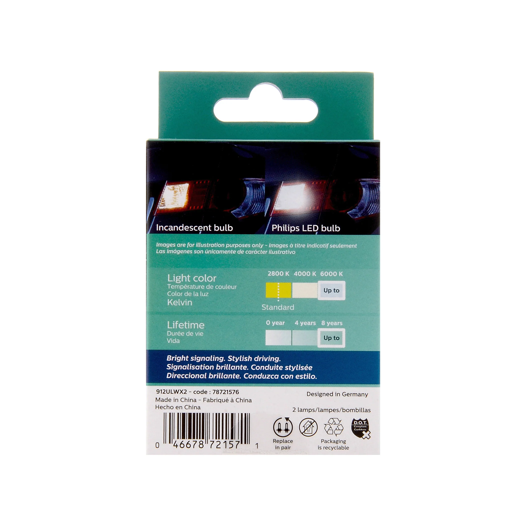 Philips Ultinon LED Bulb 912 (White) - Image 2