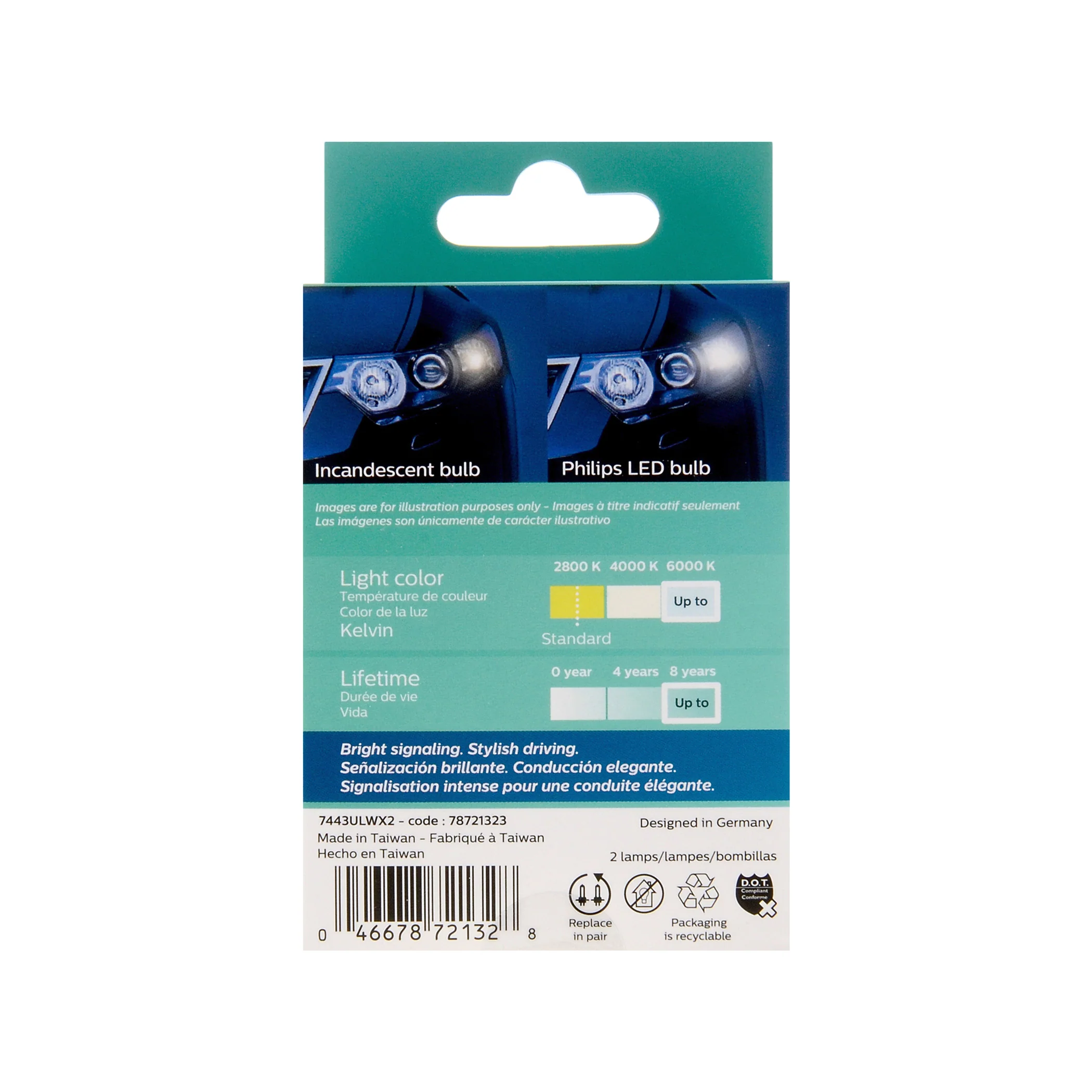 Philips Ultinon LED Bulbs, 7443 - Image 2